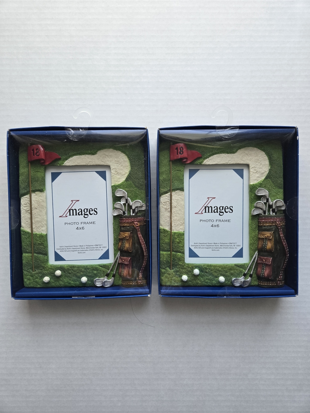 Set Of TWO! Golf 4x6 Photo Frames - New In Box